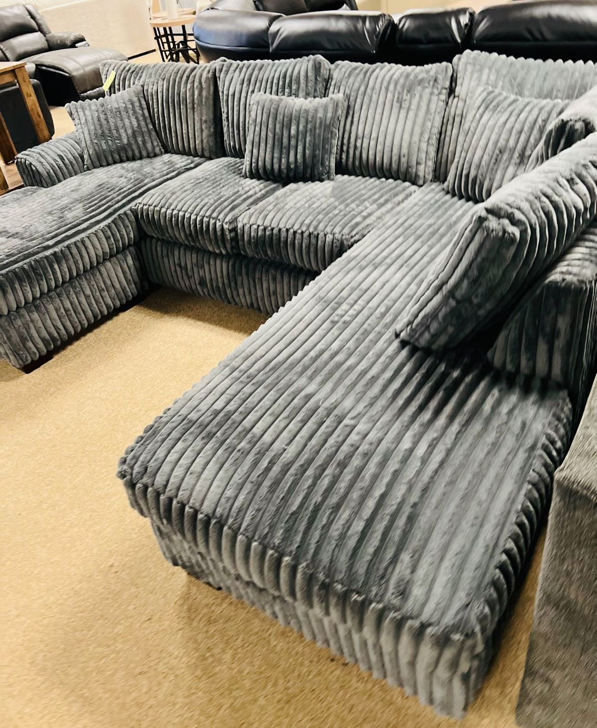 Double Chaise Entertainment Sectional