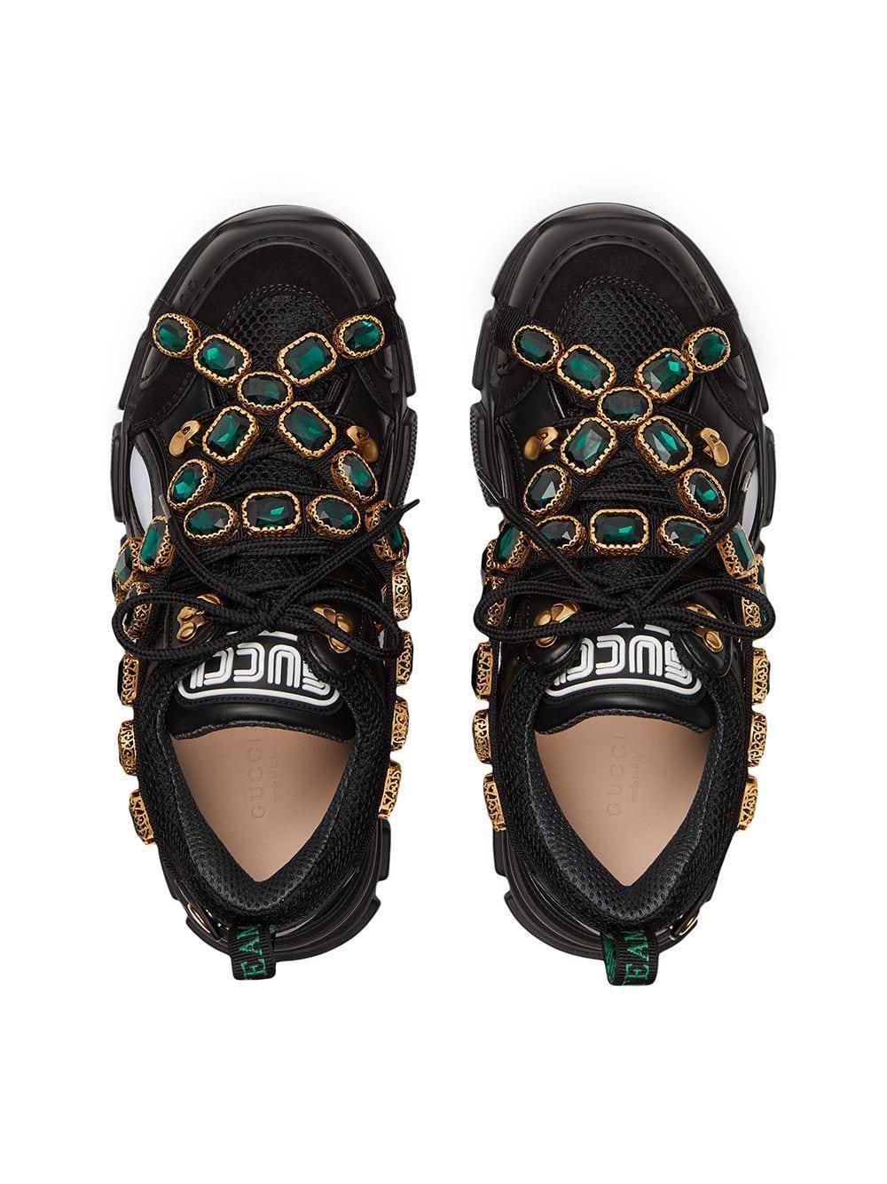 Brand New Size 9 Black GUCCI Flashtrek Sneakers
