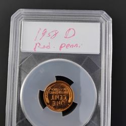 1958 Red Mint Copper Penny Beautiful Looking 
