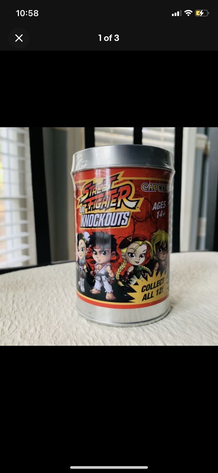 NEW STREET FIGHTER LIL KNOCKOUTS M BISON VINYL FIGURE CAPCOM TIN CRYPTOZOIC.