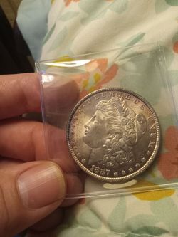 1887 morgan dollar purple toning