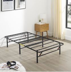 Black Metal Twin Sized Platform Bed Frame