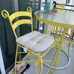 High Top Yellow Bistro Set 