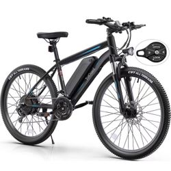 TotGuard Electric Bike, 27.5" Electric Bike for Adults 500W Ebike 21.6MPH Adult Electric Bicycles Electric Mountain Bike,48V 499WH Removable Lithium B