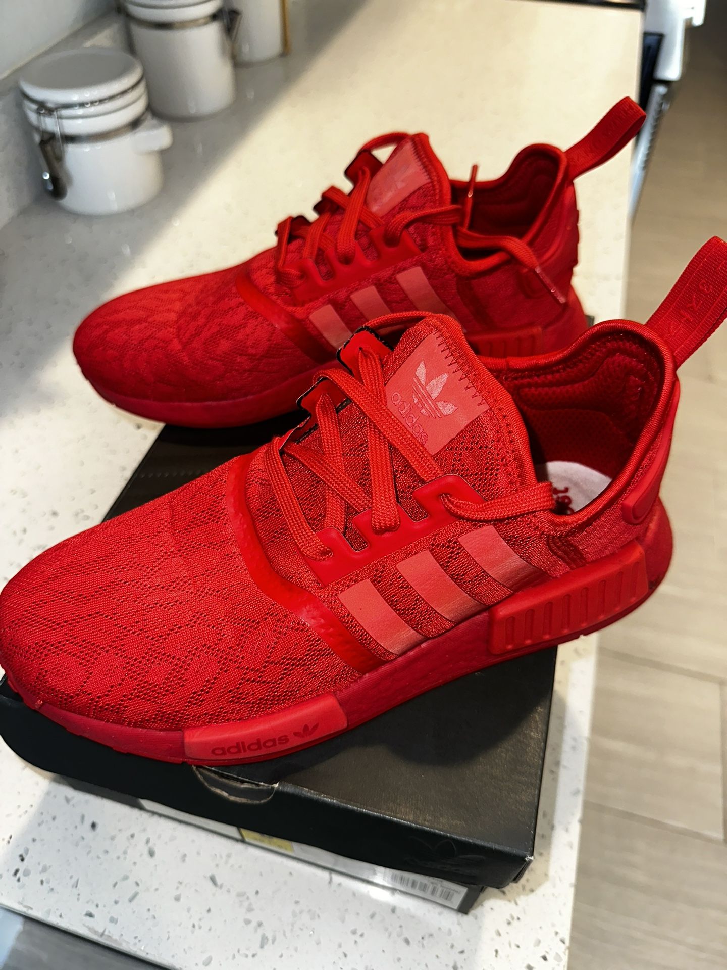 Adidas NMD R1 Triple Red Sz 8 Womens 