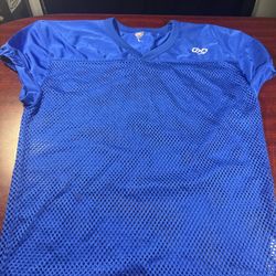 rawlings football jersey adult large Blue  mesh blank no lettering