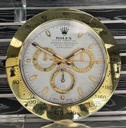 DAYTONA Cosmograph Wall Clock | Yellow Gold Bezel Insert | White Cream Dial