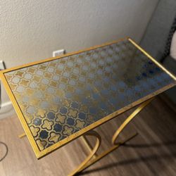 Vintage Glass Sofa Table 