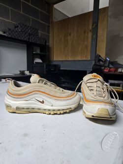 Nike Air Max 97 Sneakers (Women’s US 7.5) Cream/Orange – Style DQ8594-001