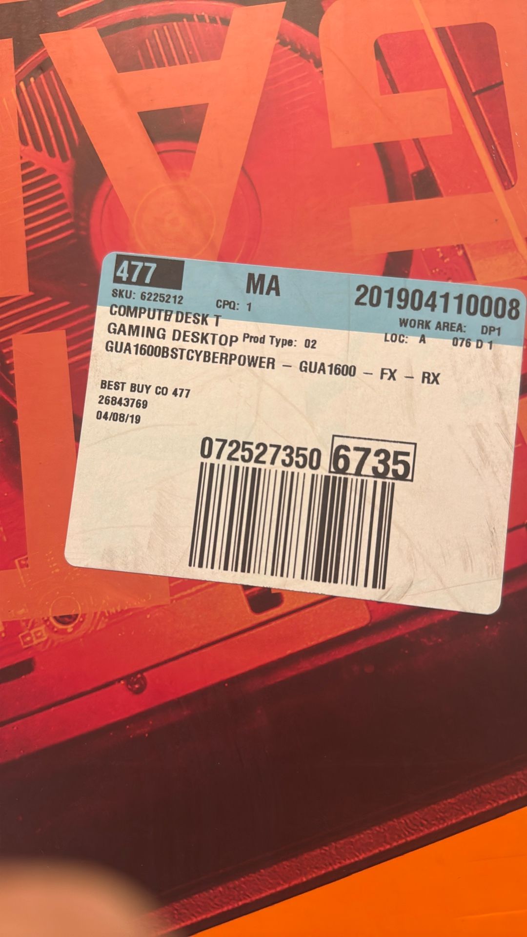 Cyber Power Gaming Desktop