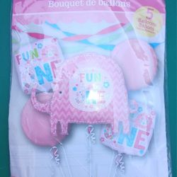 Fun To Be One Foil Balloon Set  New 