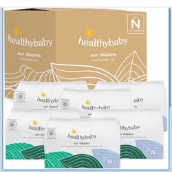Organic Newborn Diapers (192 Count) – Hypoallergenic, 12hr Leak Protection