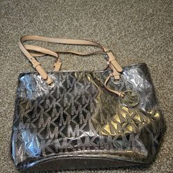 Silver Michael Kors Purse 