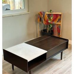 West elm Lift Top Mid Century Coffee Table (with marble)