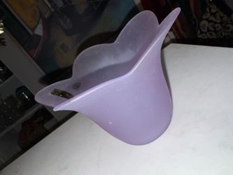Partylite for Studio Nova vintage Frosted Purple Glass Candle Holder Votive Bowl