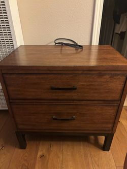 Mid-Century Modern 2-Drawer Nightstand / Bedside Table