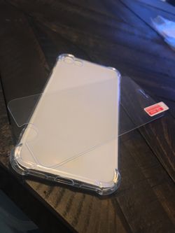 iPhone 7 and 8 gel case and tempered glass combo