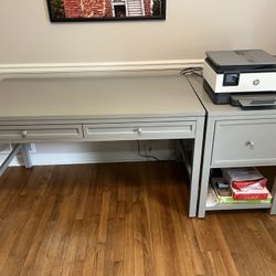 Matching desk and filing cabinet 