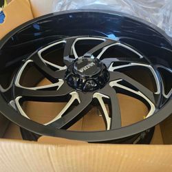 4 NEW 24X12 WHEELS 6 LUG UNIVERSAL $1900