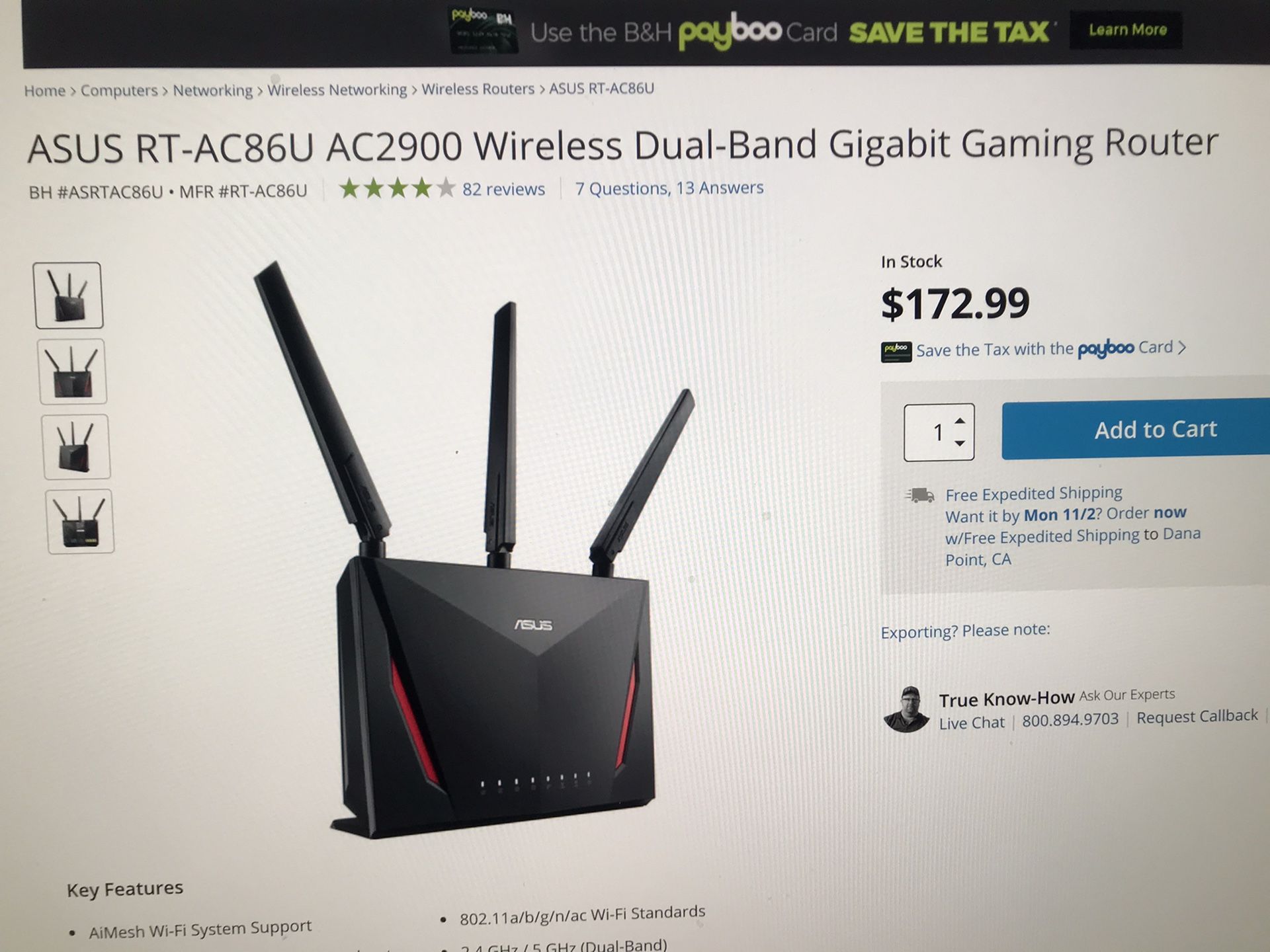 ASUS gaming router RT 86U