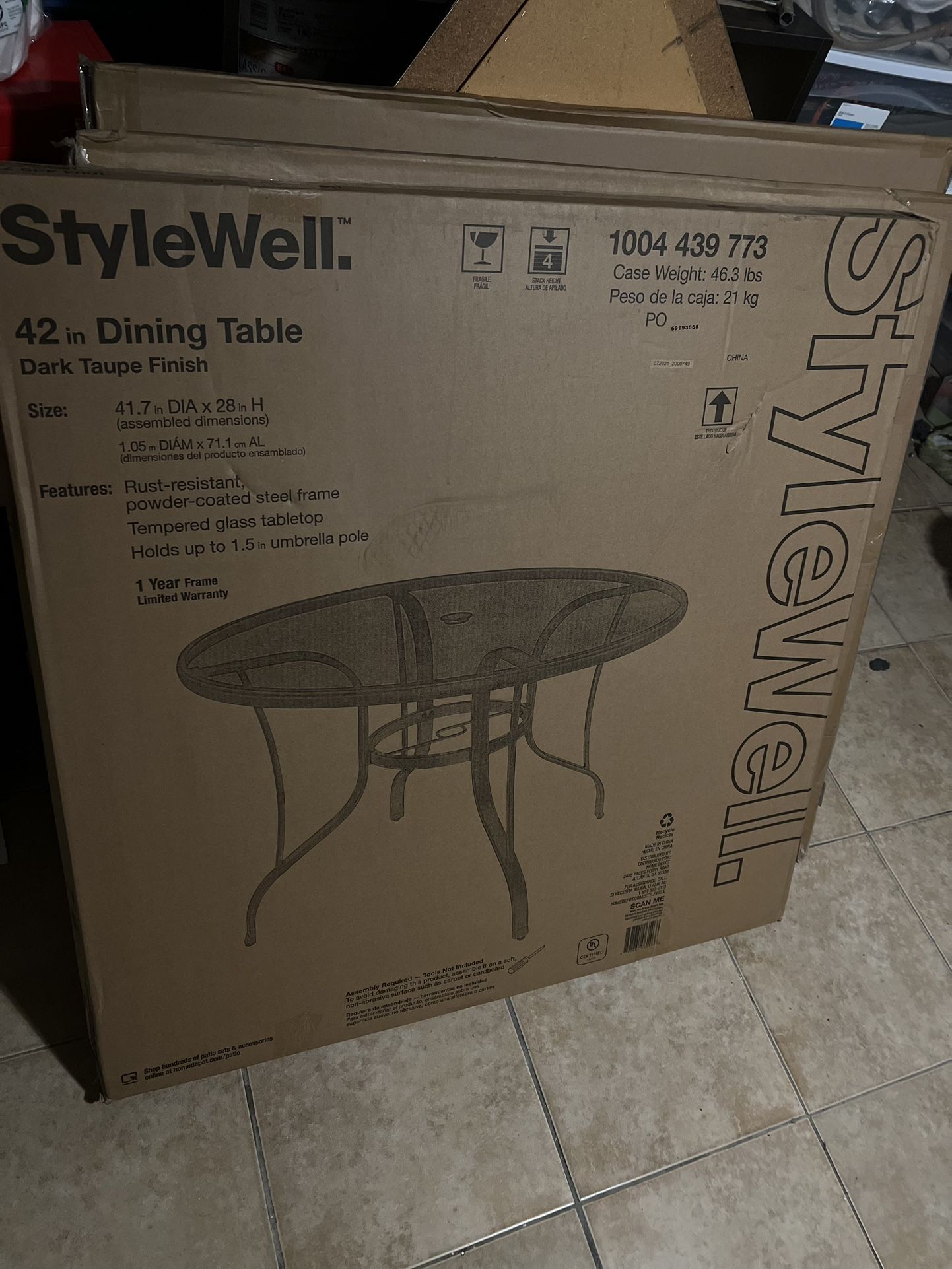 Multiple Available! StyleWell 42 in Dining Table 