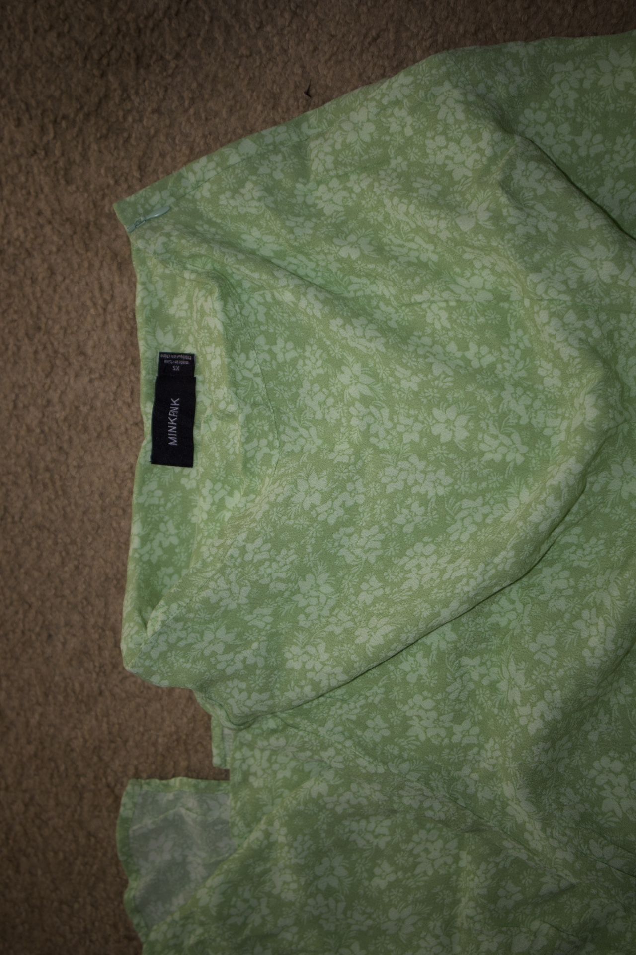 Green Long Skirt w/ Slit 