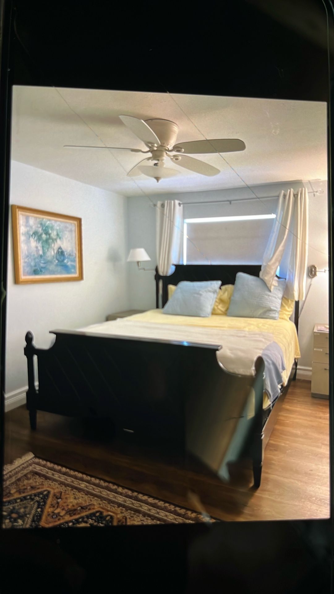 King Sized Bed. Mattress, Box Springs, Cover, Head/foot Board