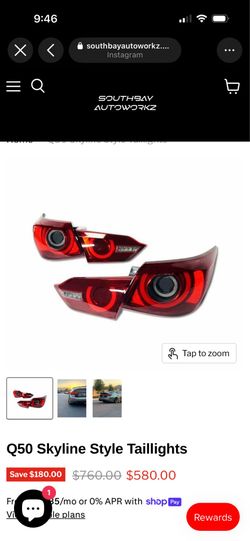 Q50 Skyline tail lights