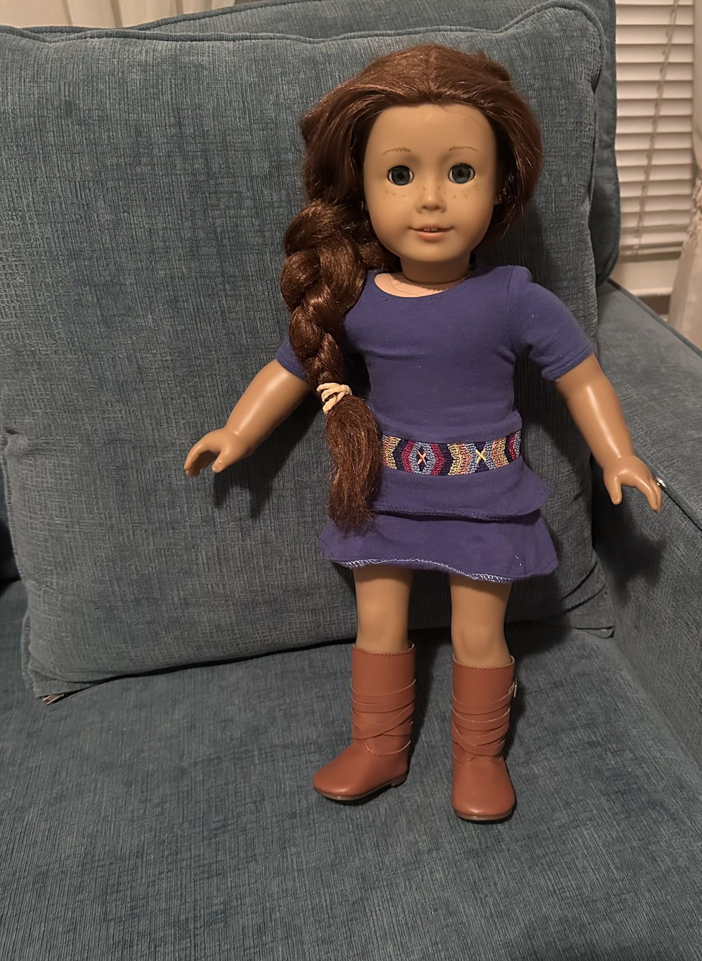 American Girl Doll Sage. 2013 Girl of the Year With Dress and Boots