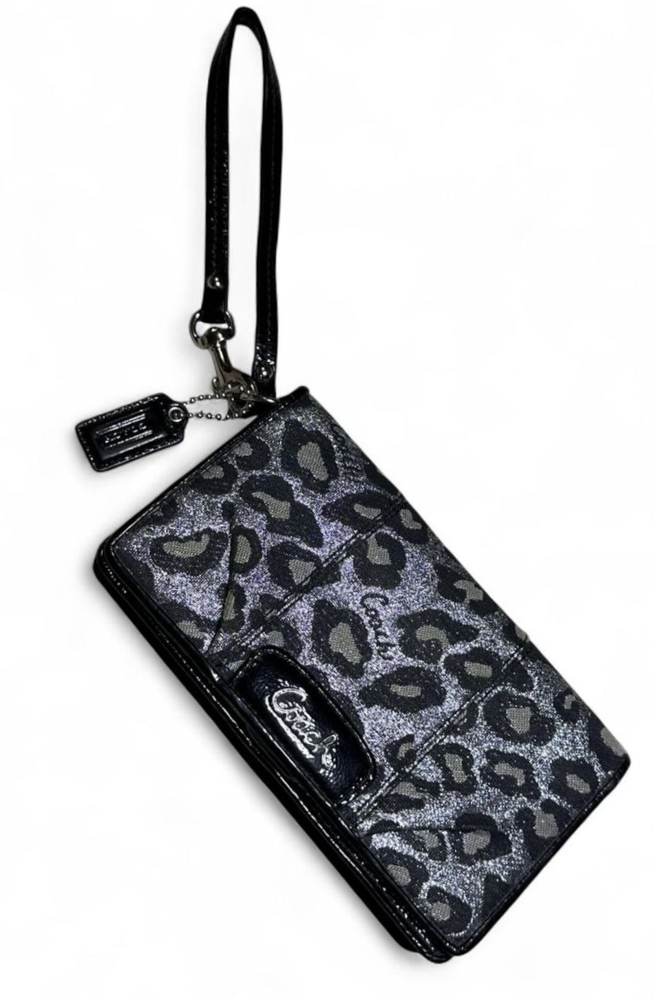 Y2K Vintage Leopard Shimmery Wristlet Wallet