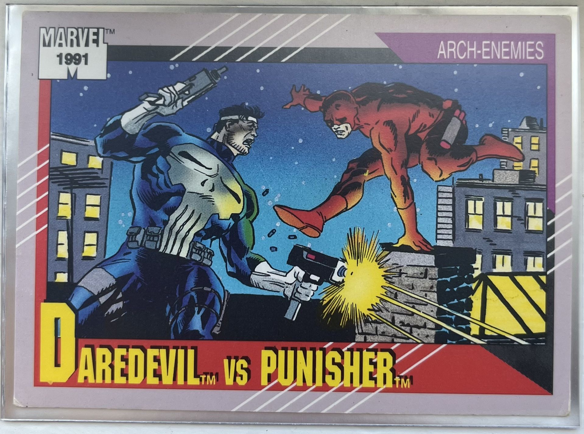 Daredevil Versus Punisher Trading Card 1991