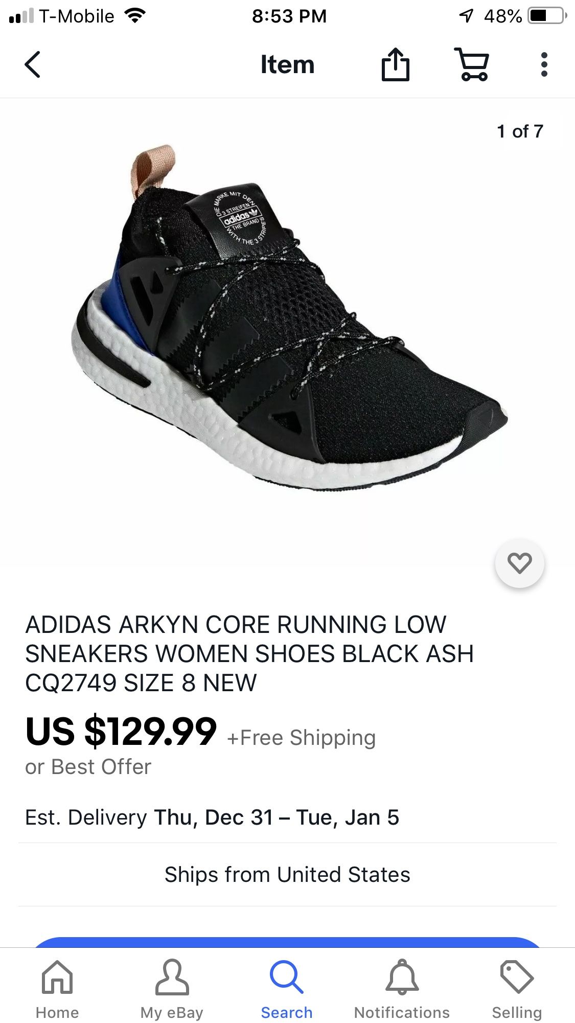 Adidas Arkyn Running Trainers Sneakers CQ2749- Women Size 7.5 (Brand New)