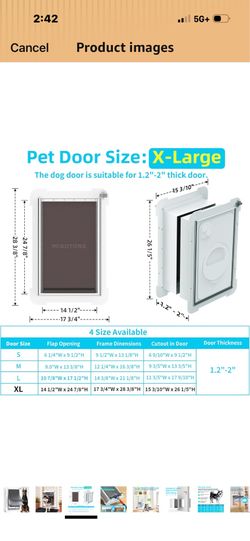 Brand new dog door XL (up to 200lbs)