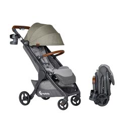 Ergobaby Metro+ Deluxe Compact Baby Stroller, Lightweight Umbrella Stroller Folds Down for Overhead Airplane Storage (Carries up to 50 lbs), Car Seat 