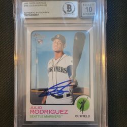 Julio Rodriguez signed rookie card 