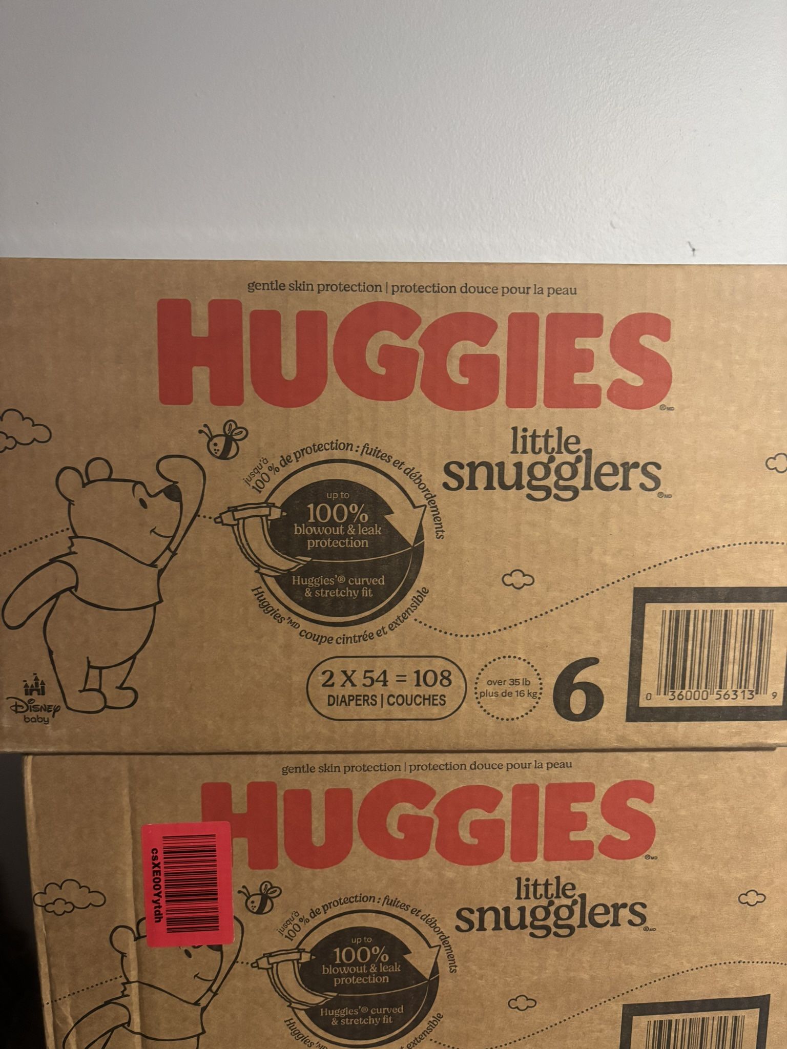 Huggies 108 Count Size 6