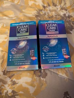 Lot Of 2 Clear Care Plus with Hydraglyde Starter Kit 3 fl oz Alcon Exp 12/26