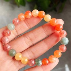 AAA Graded  8mm Natural Arusha Sunstone Bracelet 