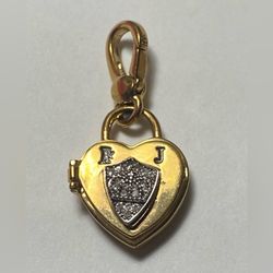 Juicy Couture Gold Key Locket Charm with Crystals