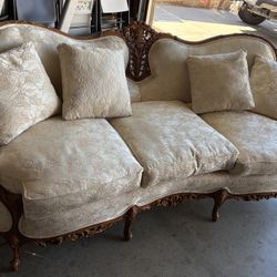 Vintage Cream Couch Set