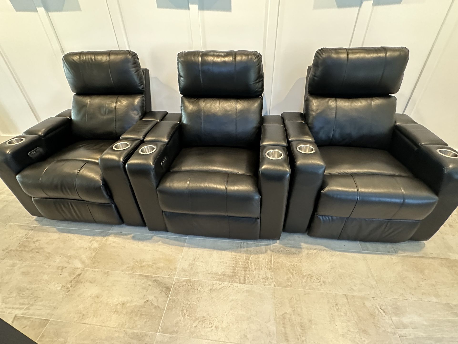 Leather Powered Home Theater Recliner (3)