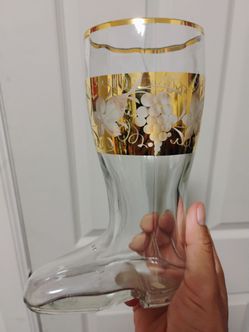 Large BOOT drinking glass "OR" Decor