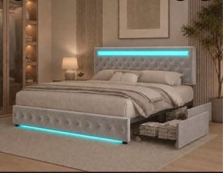 Full led bed frame