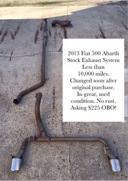 Fiat 500 abarth stock sales exhaust