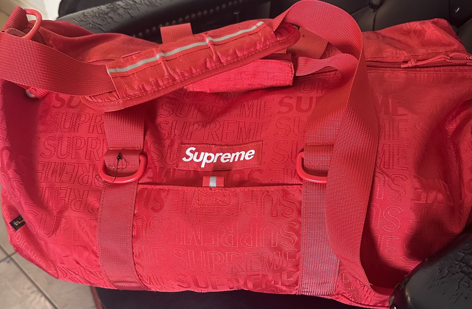 Supreme Red Duffle Bag 150$