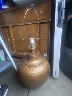 Hammered Copper Table Lamp