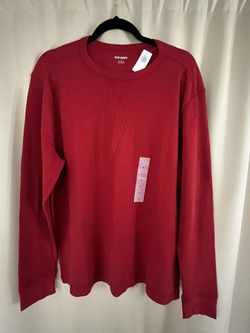 Brand new men’s red thermal shirt size L.