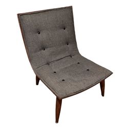 Vintage Mid-Century Modern Bentwood Scoop Lounge Chair by Carter Brothers 