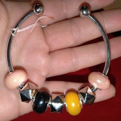 Murano Beaded Cuff  Bracelet 