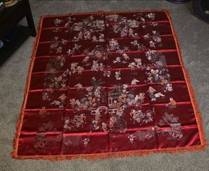 Vintage Hangzhou Silk Tapestry 100 Children Wall Hanging Tablecloth Cover 72x56